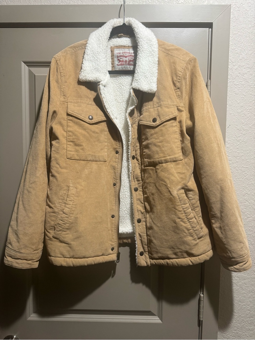 Levi's Tan Corduroy Sherpa-Lined Field Jacket Size M